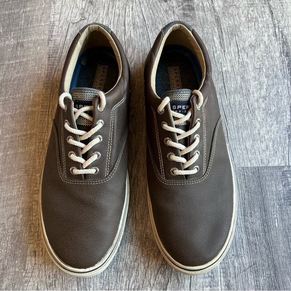 SPERRY TOP SIDERS SKATEBOARD SURFER BROWN DECK MEN'S SHOES Size 13